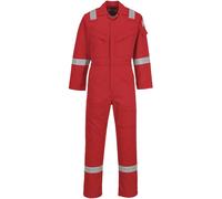 BizFlame Mens Aberdeen Flame Resistant Coverall Red 47" 32"