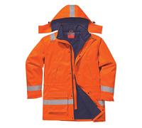 BizFlame Mens Flame Resistant Antistatic Winter Jacket Orange 2XL