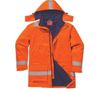 BizFlame Mens Flame Resistant Antistatic Winter Jacket Orange 3XL