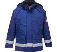 BizFlame Mens Flame Resistant Antistatic Winter Jacket Royal Blue XL