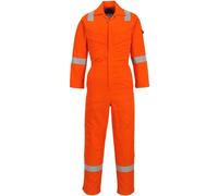 Portwest Flame Resistant Light Weight Anti-Static Coverall 280g, Size: XXXL, Colour: Orange, FR28ORRXXXL