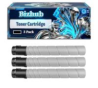 Bizhub C308 Toner Cartridge Compatible for Konica Minolta Bizhub C258 Bizhub C308 Bizhub C368 Printers, With Chip Large Capacity 23000 Pages (3 Pack Black)