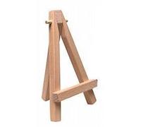 Bizili Painting Canvas Art Craft Table Stand - Mini Elm Wood Easel 12 cm - Traditional Single Mast Easel - Light Brown