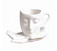 BizimHesap Kissing Cappuccino Cups and Saucer Set Coffee Set Coffee Cups Ceramic Engagement Gifts Wedding Gifts for Bride and Groom Mr and Mrs Gifts for Couple China Tea Cup Wedding Gifts for Couple