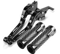 BIZIQIMY Motorcycle Clutch Handle for R6S Canada Version 2007 2008 2009 Folding Extendable Brake Clutch Levers Motorcycle CNC Accessories Handle Grips Ends(Black)