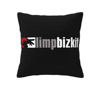 Bizkit Rap Rock Limp band All-Season Double-Sided Printed Throw Pillow Cover Fashionable Skin-Friendly Accent Pillowcase For Sofa Couch Bed Chair Car Cushions Interior Decorations Black 12"x12"