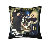 Bizkit Rap Rock Limp band All-Season Double-Sided Printed Throw Pillow Cover Fashionable Skin-Friendly Accent Pillowcase For Sofa Couch Bed Chair Car Cushions Interior Decorations Black 12"x12"