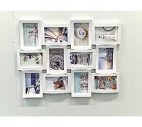 Biznest 12 Multi Aperture Photo Frame White Photographs Collage Picture Frame Display Wall Mounted Size 6" X 4” Home Decorative, Living Room, Bedroom Room, Eye-Catching Design