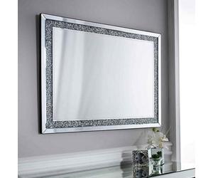 Biznest 120X80Cm Extra Large Jewel Wall Mirror Loose Diamante New Crystal Rectangular Mirror Room Decor