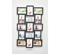 Biznest 15 Picture Multi Aperture Photo Frame For 15 Photos Holds 6x4 Home Decoration, Living Room, Bedroom Room, Eye-Catching Design (Black)