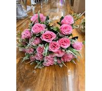Biznest 2 Bundles Of Artificial Rose Flower Bouquet (48 Head) Bunch Home, Event Décor ( Pink )