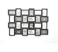Biznest 24 Picture Multiple Aperture Zig Zag Style Photo Frame For 24 Photos Holds 6 X 4 Inches Home Decoration, Living Room, Bedroom Room, Eye - Catching Design (BLACK)