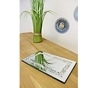 Biznest 28X17Cm 2X Diamante Mirrored Crystal Candle Plate Tray Candle Holder Display Plate Table Centerpiece Crushed Jewel Home Decor Accessory Bedroom Living Room Bathroom Gift Idea (Pack Of 2)