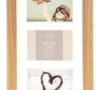 Biznest 3 Multi-Aperture Frame Photos Multi Picture Wall Frame Family Rules Collage Frame Photo Frame 26X43Cm (Oak)