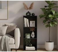 Biznest 3-Tier Wooden Bookcase Shelf Unit Open Luder Cube Style Home Decor Floor Standing Storage Compartment 80 X 30.5 X 24 Cm