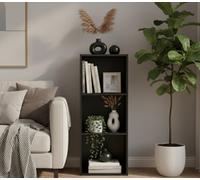 Biznest 3-Tier Wooden Bookcase Shelf Unit Open Luder Cube Style Home Decor Floor Standing Storage Compartment 80 X 30.5 X 24 Cm