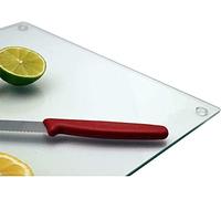 Biznest 30X40Cm 5Mm Completely Clear & Flat Float Glass Worktop Saver for Your Kitchen Chopping Board