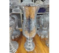 Biznest 33X63Cm Large Silver Ceramic Mirrored Pot Vase Full Mirror Home Decoration Flower Floor Vase Style 02