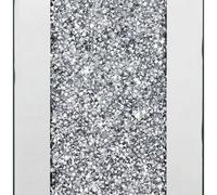 Biznest 35Cm Square Crushed Diamond Vase Sparkle Ornament Bling Gift Crushed Mirrored Rectangular Flower Display Home Décor