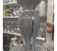 Biznest 40Cm Sparkle Vase Ornament Crushed Diamond Gift Crushed Mirrored Flower Pot Crushed Diamond Display
