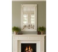 Biznest 43X73Cm White Rectangle Window Style Wall Mirror Durable Frame,indoor/outdoor Elegant Addition To Your Home- Best Gift