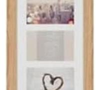 Biznest 5 Multi-Aperture Frame Photos Multi Picture Wall Frame Family Rules Collage Frame Photo Frame 26X65Cm (Oak)