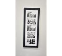 Biznest 5 Multi-Aperture Frame Photos Multi Picture Wall Frame Family Rules Collage Frame Photo Frame 26x65cm (Black)