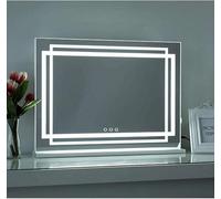 Biznest 60X45Cm Led Makeup Vanity Dressing Table Mirror Built In Lights Touch Control 3 Light Modes Desk Light Up Mirror
