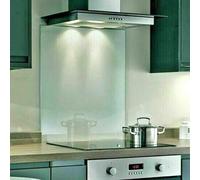 Biznest 60X75Cm Clear Toughened Heat Resistant Splashback Glass Kitchen Cooker