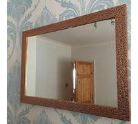 Biznest 68X48Cm Rectangle Shape Wall Mounted Mirror Mosaic Effect- An Elegant Addition To Your Home- Best Gift (Gold)
