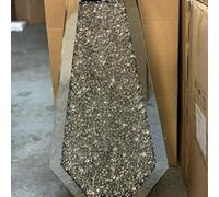 Biznest 70Cm Xl Large Sparkle Diamond Crushed Crystal Sparkly Silver Mirrored Floor Vase