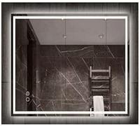 Biznest 70X50 Cm Double Led Rectangle Lighted Bathroom Wall Mirror 3 Color Light Touch Fog Pad (70X50 Cm Rectangle Style L8038)