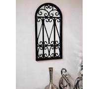 Biznest 71X35Cm Wall Mirror Black Window Style Wall Mirror Stylish Decor Mirror