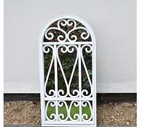 Biznest 71X35Cm Wall Mirror White Window Style Wall Mirror Stylish Decor Mirror