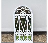 Biznest 71X35Cm White Window Style Wall Mirror For Stylish Decor