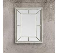 Biznest 76X60Cm Living Mirror White Window Style Wall Mirror Simply Stylish Decor Mirror Elegant Addition To Your Home- Best Gift