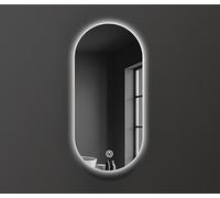 Biznest 80X50 Cm Led Oval Glam Lighted Bathroom Wall Mirror 3 Color Light Touch Switch With Fog Pad (80x50 Cm Oval Glam L8035)