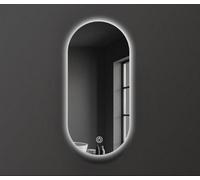 Biznest 80X50Cm Led Oval Glam Lighted Bathroom Wallmirror 3 Color Light Touch Switch With Fog Pad Illuminated Backlit L8035