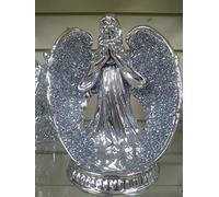 Biznest Angel Sparkle Ornament Bling Crushed Diamond Gift Praying Flying Angel statue Crushed Diamond Display Home Decoration statue