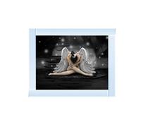 Biznest Angel With Over Varnish Glitter Liquid Wall Art
