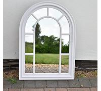 Biznest Arched 70X50Cm Window Style Wall Mirror Simply Stylish Decor Mirror White Wall Window Mirror