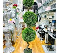 Biznest Artificial Cedar Ball Topiary Tree Pot Faux Round Shrub Bush Decoration Greenery For Indoor Outdoor (Plant 5527 140Cm)