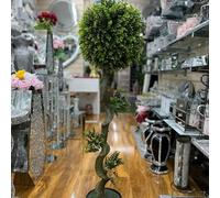 Biznest Artificial Plant Cedar Ball Topiary Tree With Pot Faux Round Decoration Greenery For Indoor Outdoor (Plant 5149 130Cm)