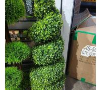 Biznest Artificial Plant Cedar Ball Topiary Tree With Pot Faux Round Shrub Bush Decoration Greenery (Spring Plant 90Cm)