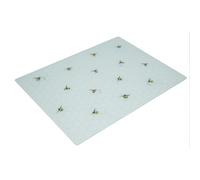 Biznest Bee Worktop Saver White Rectangular Large Glass Worktop Protector Smooth Board Kitchen Cutting Board Worktop Saver with Non-Slip Feet 30x40cm