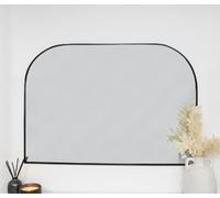 Biznest Black Arch Over Mantle Mirror Ready To Hang, Ideal For Shelves And Bedroom Units, Sleek Minimalist Design.