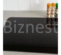 Biznest Black Smooth & Flat Float Glass Worktop Saver/chopping Board - 50 X 40Cm Round Corner