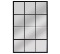 Biznest Black Window Style Wall Mirror