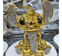 Biznest Bling Crushed Diamond Silver Stitch Ceramic Sparkly Shelf Sitter Ornament