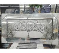 Biznest Blossom Tree Picture 3D Glitter Liquid Art Mirrored Frame Wall Art 85x55cm (Money)